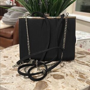 Liz Claiborne Black Chain Strap evening Clutch